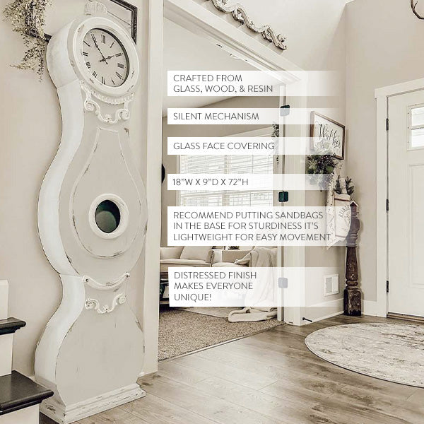 Distressed Swedish Mora Floor Clock