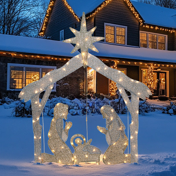 43 Inch Nativity Scene with LED Lights