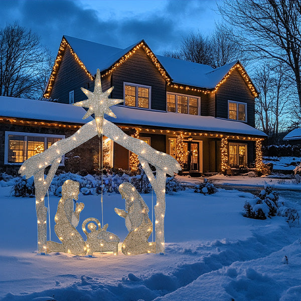 43 Inch Nativity Scene with LED Lights