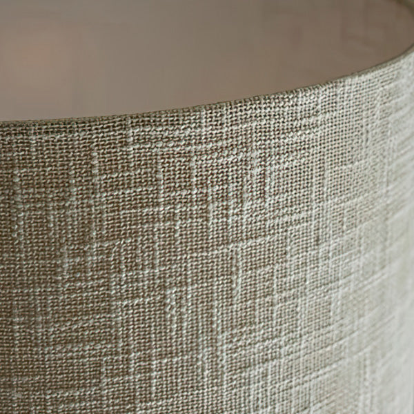 Boucle Fabric Side Table Lamp With Shade