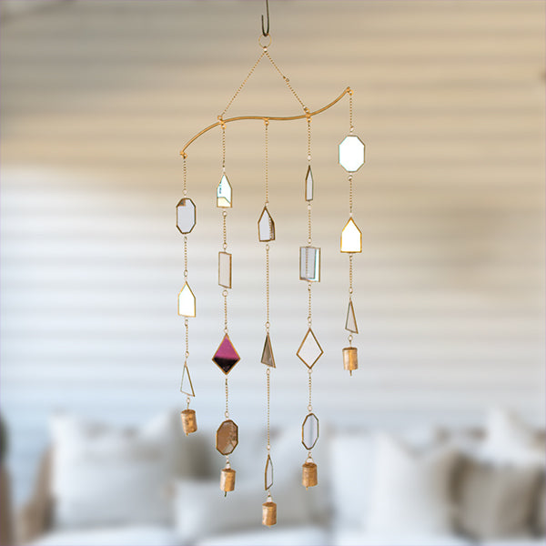 Antique Brass Mirror Suncatcher