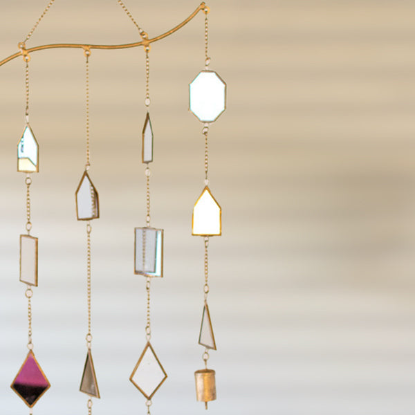 Antique Brass Mirror Suncatcher