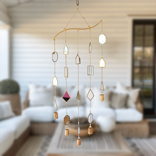 Antique Brass Mirror Suncatcher