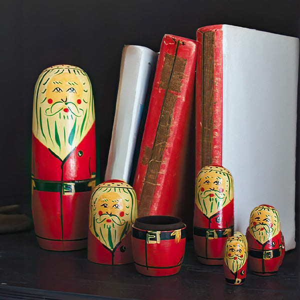 Christmas Nesting Dolls, Set of 5, Choose Your Style