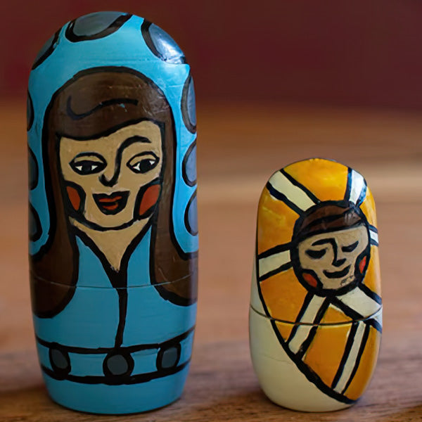 Christmas Nesting Dolls, Set of 5, Choose Your Style