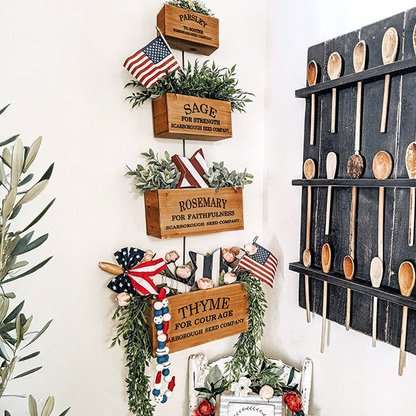 Natural Herb Buckets, Set of 4