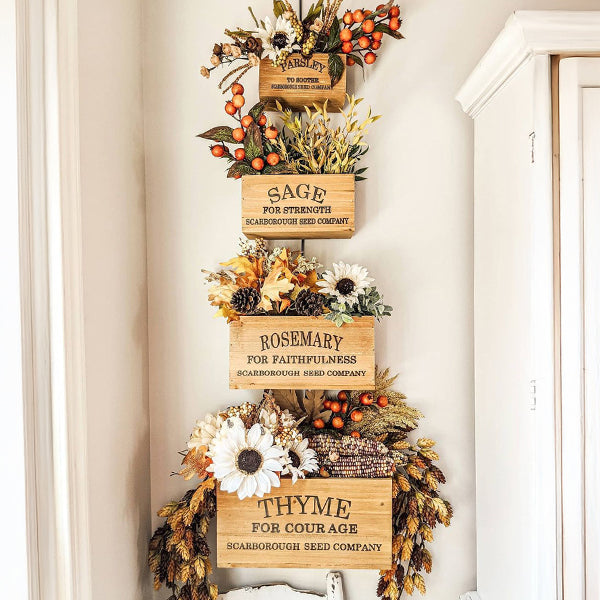 Natural Herb Buckets, Set of 4