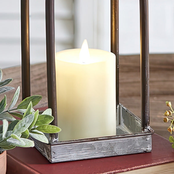 Open Candle Lanterns with Finial Top, Set of Two