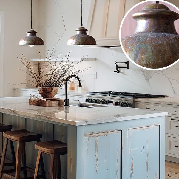 Antique Inspired Rustic Pendant Lamp