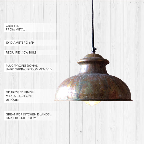 Antique Inspired Rustic Pendant Lamp