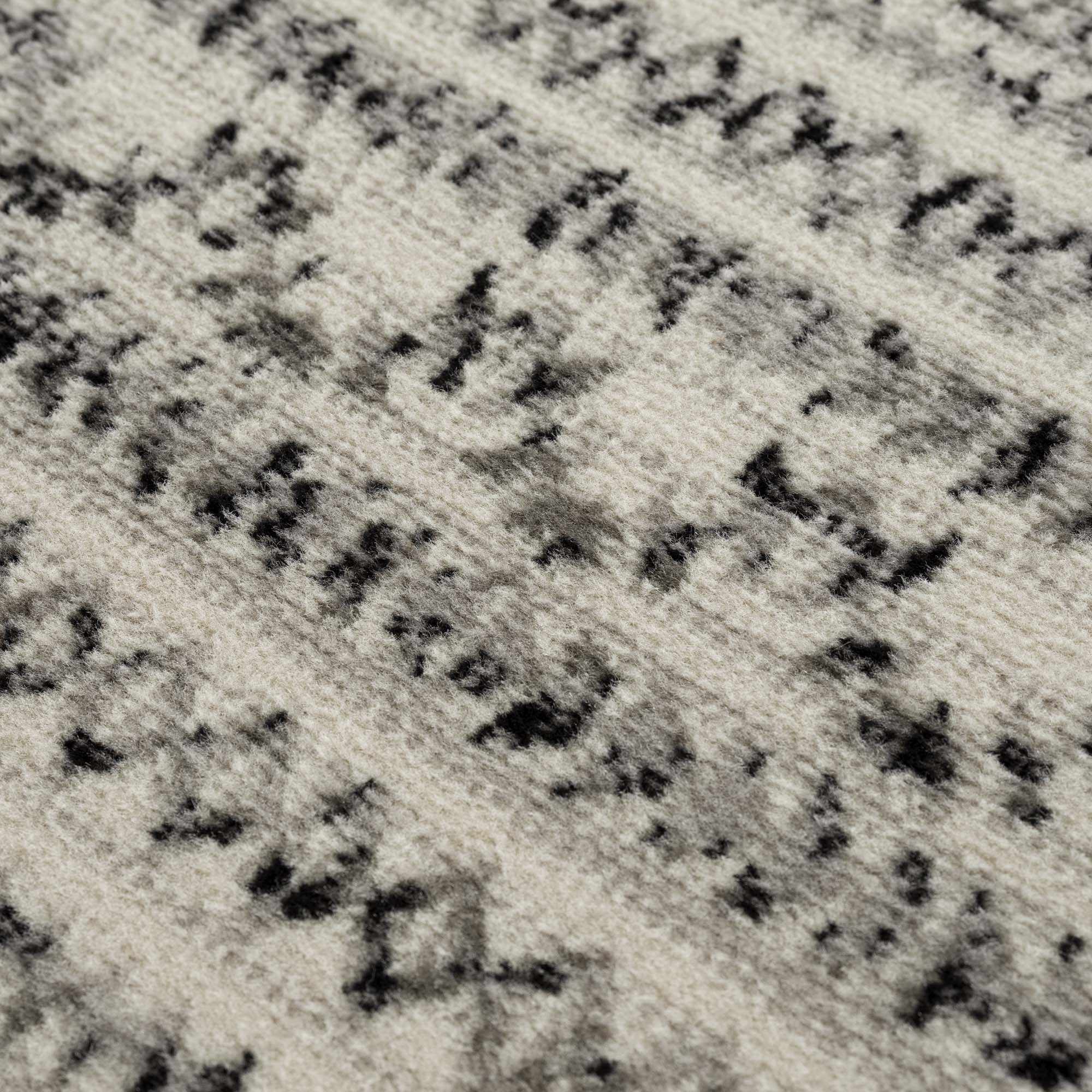 Black and Gray Patterned Area Rug