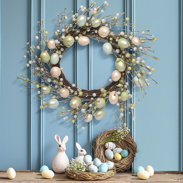 24 Inch Pastel Colored Easter Wreath