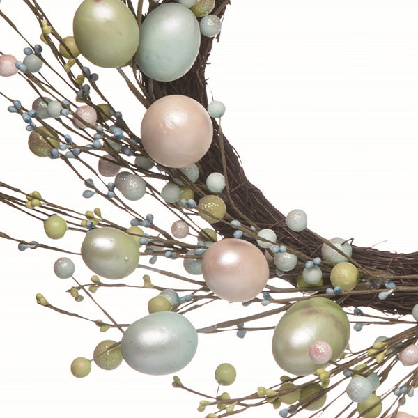 24 Inch Pastel Colored Easter Wreath
