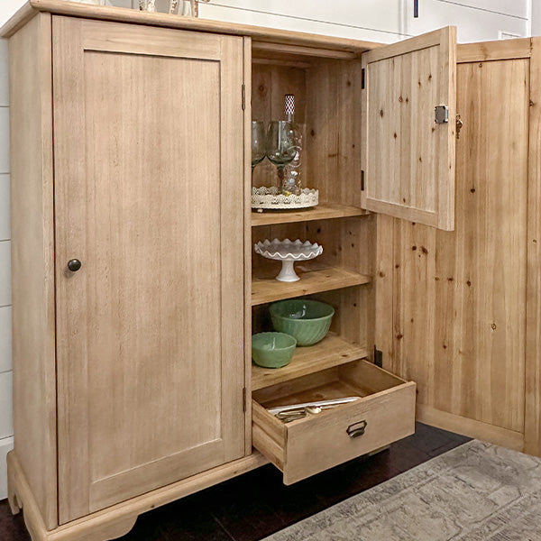 Rustic Georgian Inspired Wood Cupboard