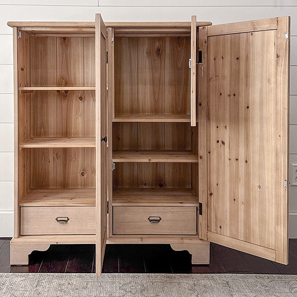 Rustic Georgian Inspired Wood Cupboard