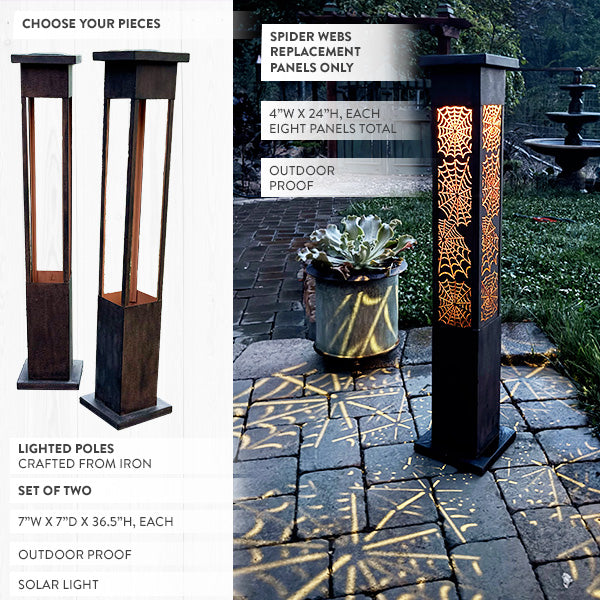 Interchange-a-glow Series: Spider Web Light Pillars