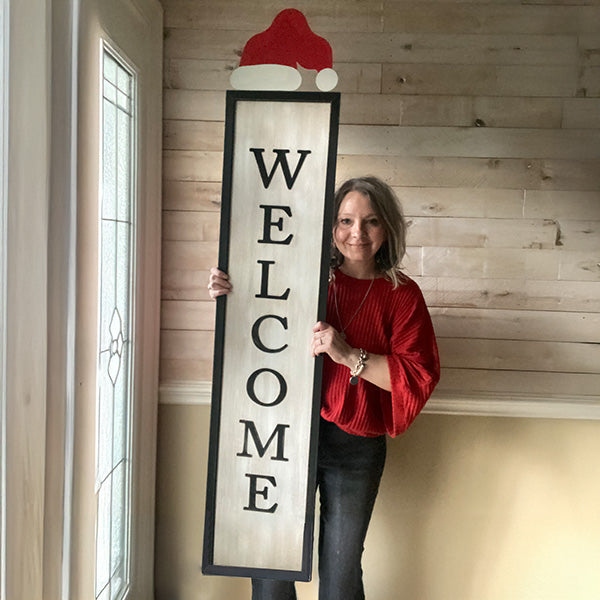 51 Inch All Seasons Welcome Porch Sign, Set of Eight