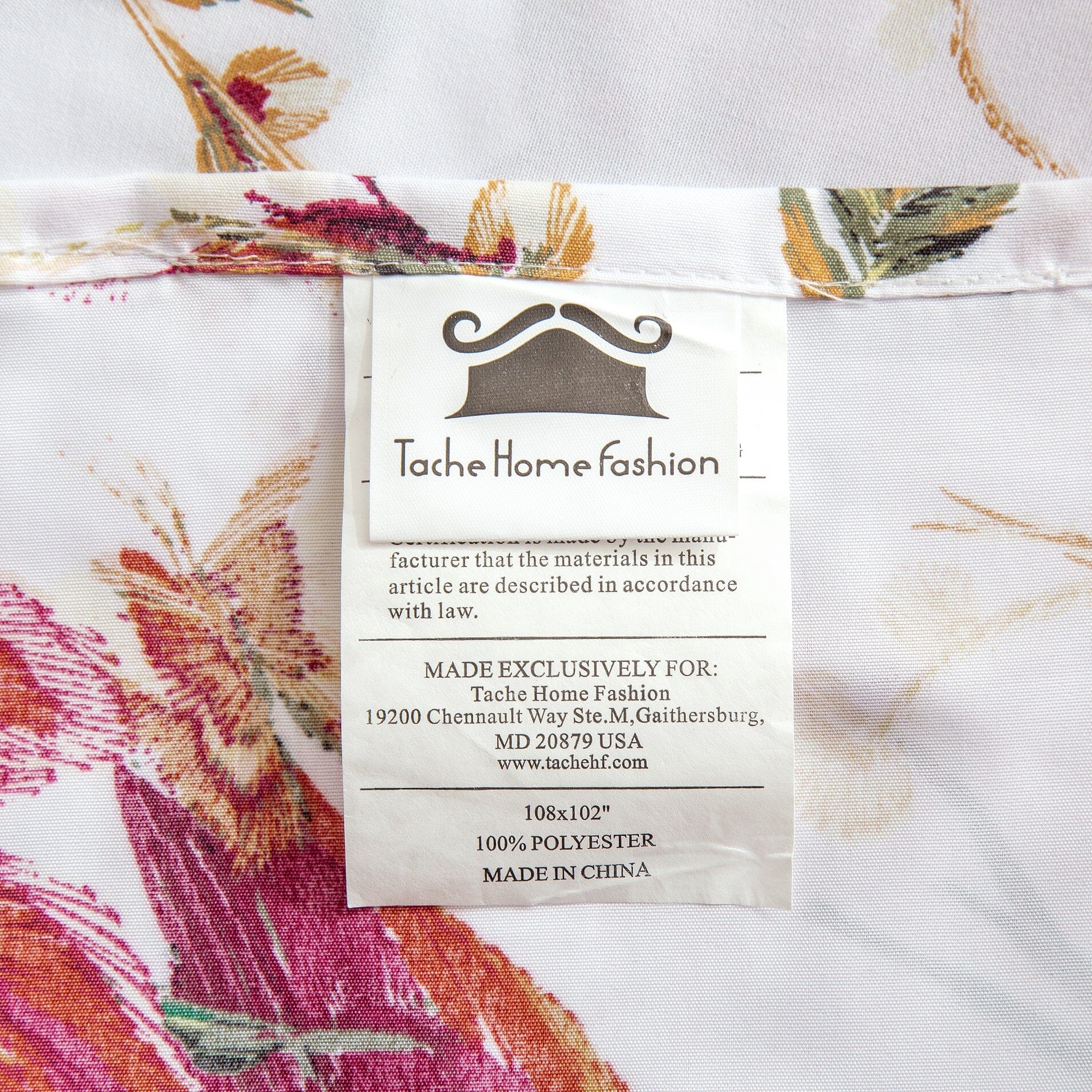 Floral Hummingbirds Burgundy White Vintage Rose Garden Bed Sheet Set
