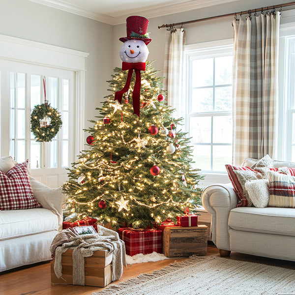 22 Inch Whimsical Light Up Snowman Tree Topper