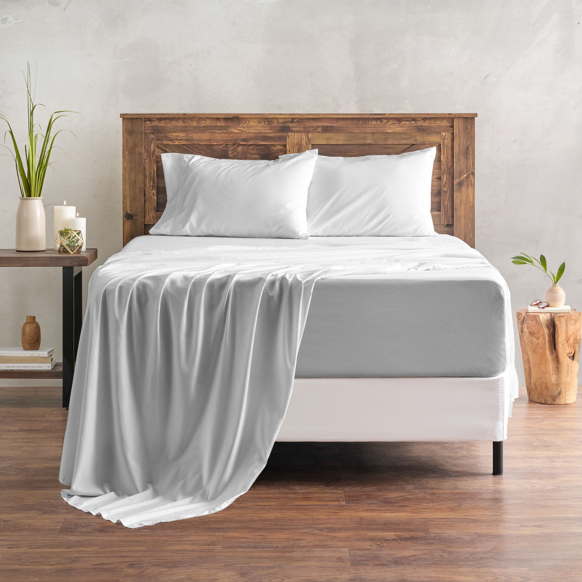 Solid Embroidered Sheets Set-Tolkye