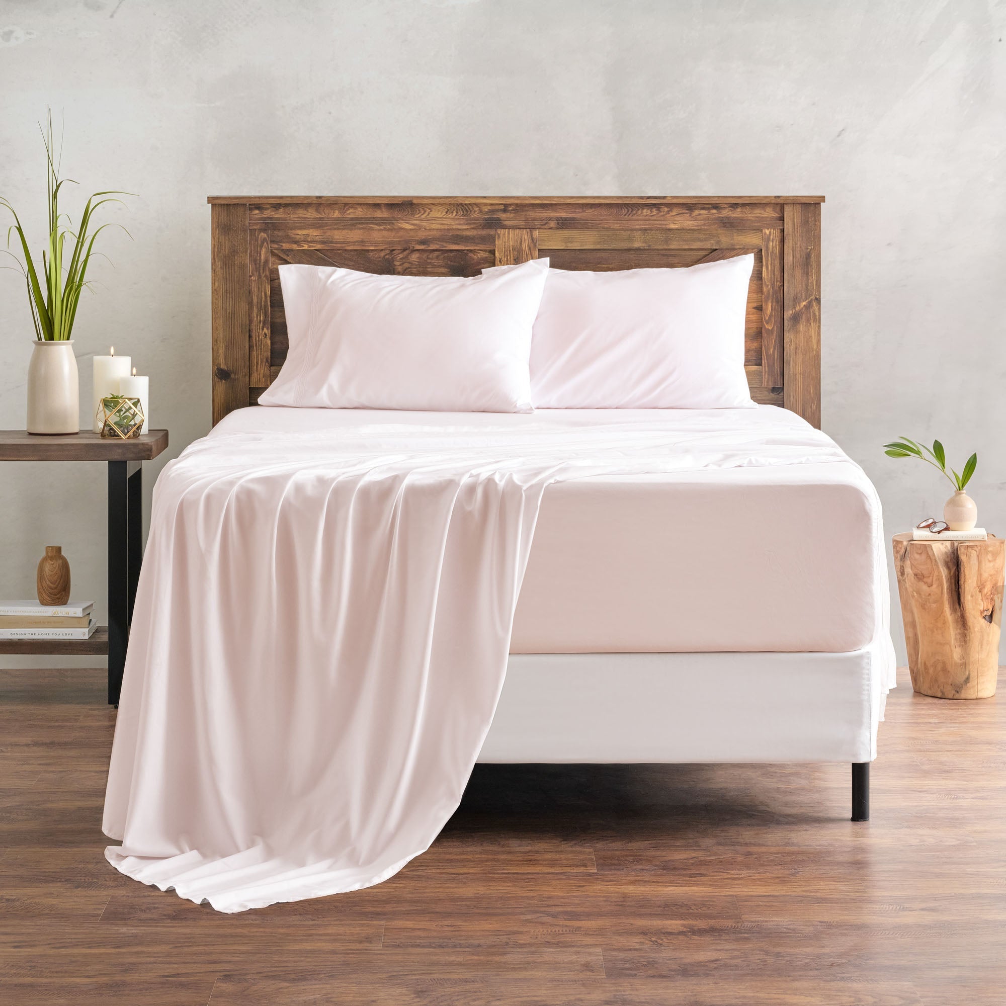 Solid Embroidered Sheets Set-Tolkye