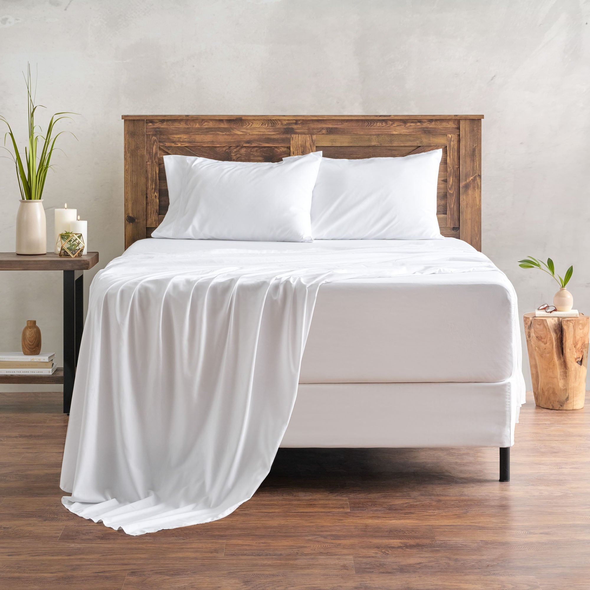 Solid Embroidered Sheets Set-Tolkye