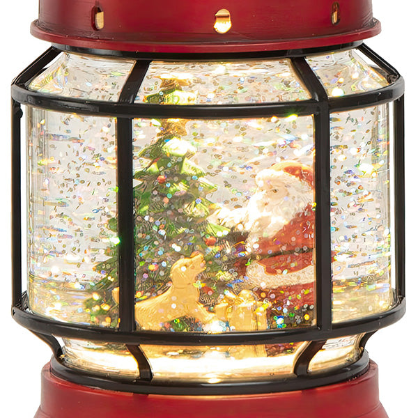 Light Up LED Rustic Santa Lantern