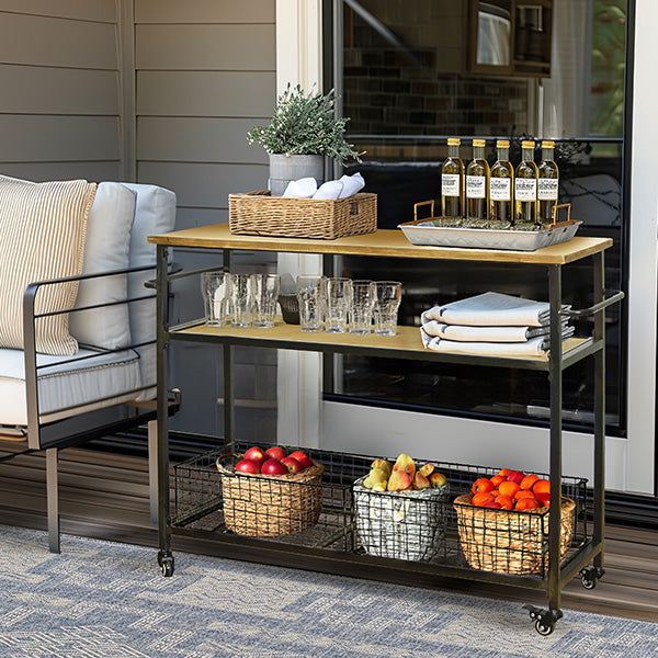 3 Tier Rolling Cart with Baskets