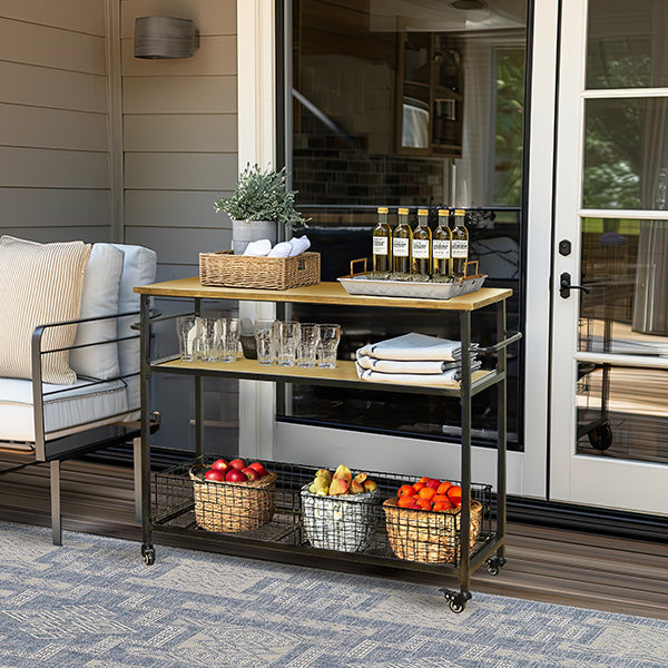 3 Tier Rolling Cart with Baskets