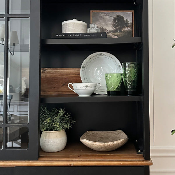 72 Inch Modern Farmhouse Sliding Glass Door Display Cabinet