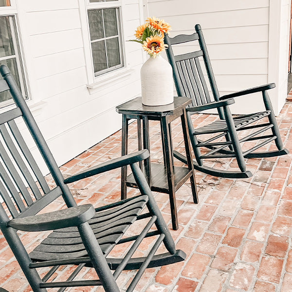 Two Tier Wood Side Table Plant Stand