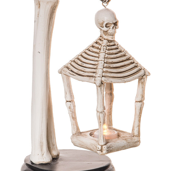Light Up Skeleton Lantern Decor