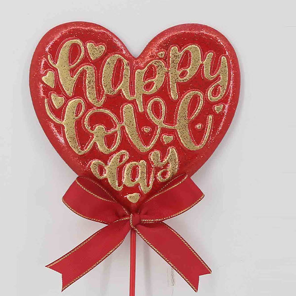 Valentine's Day Metal Outdoor Yard Stakes, Set of Two