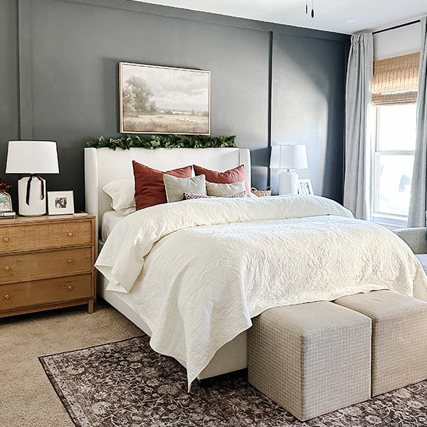 Vanilla Cream Ivory Paisley Damask Stitch Matelassé Cotton Quilt Set