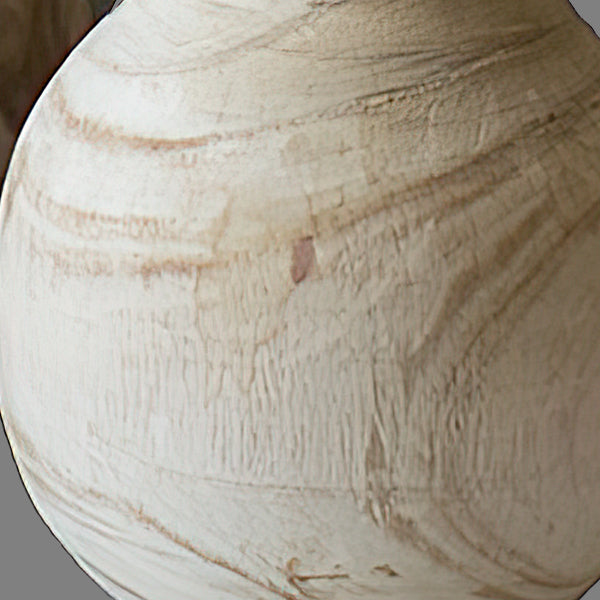 Hand Carved Tall Wooden Vases, Set of 3