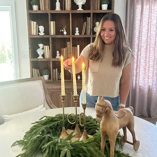 Spiral Taper LED Candles with Remote, Set of 8