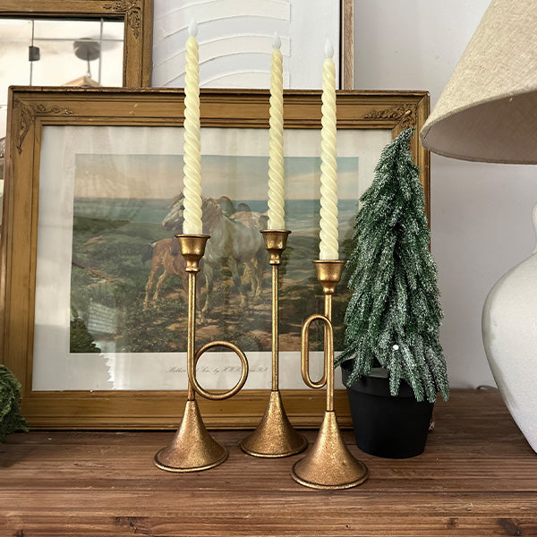 Spiral Taper LED Candles with Remote, Set of 8