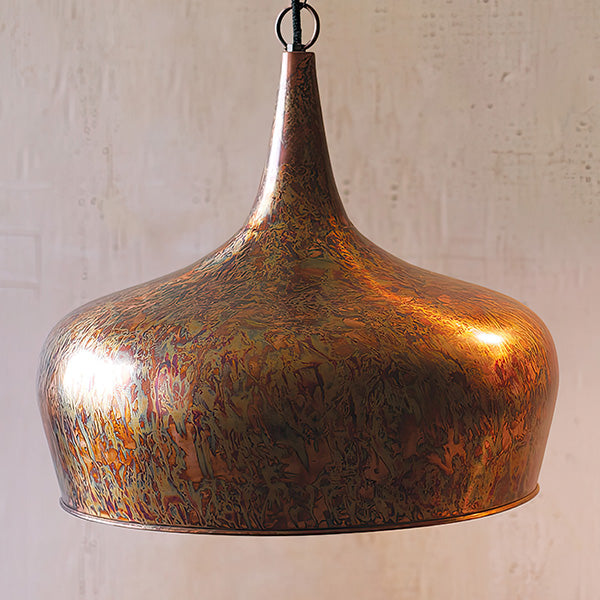 Rustic Distressed Tear Drop Pendant Lamp