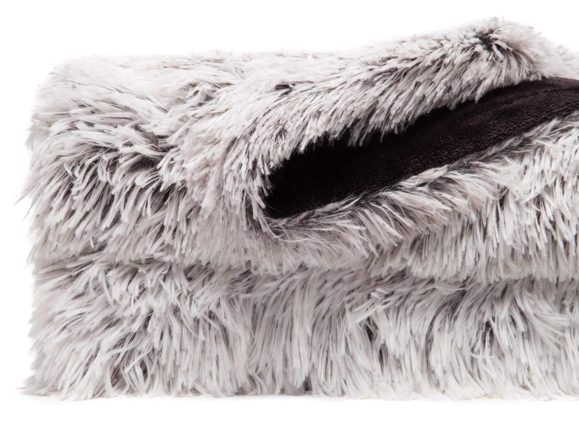 Longfur Ombre Faux Fur Throw Blanket-Tolkye