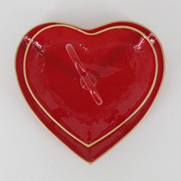 2 Tier Heart Metal Tray with Handle