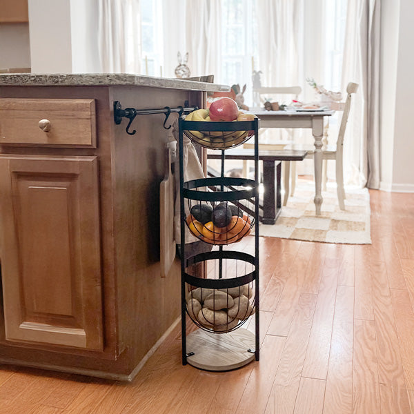 3 Tier Metal Semi-Sphere Basket Stand