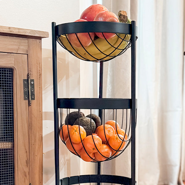 3 Tier Metal Semi-Sphere Basket Stand