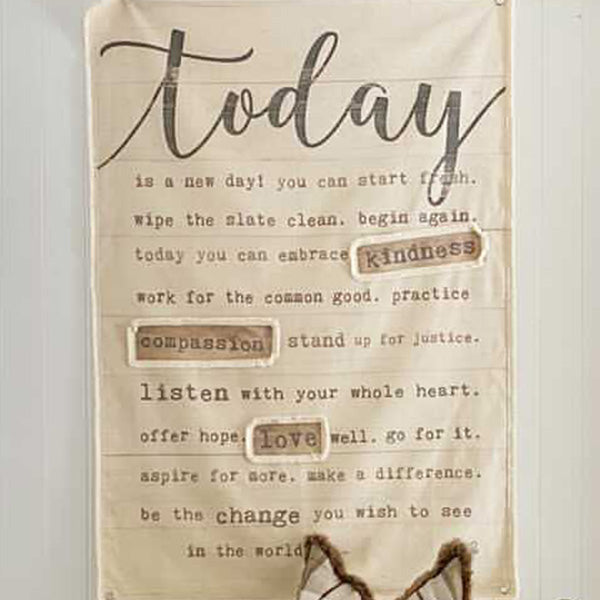 51 Inch LARGE Handsewn Feedsack Wall Art