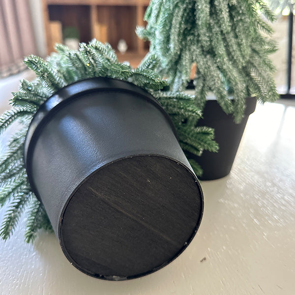 Faux Pine Christmas Trees with Pot, Set of 2