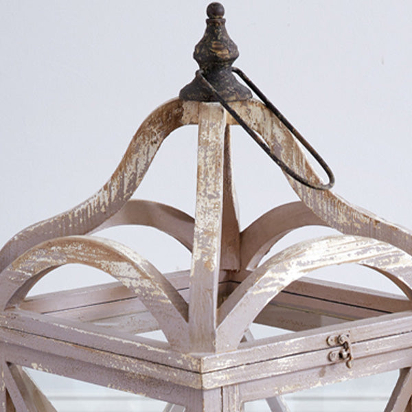 HUGE Shabby Chic Distressed Floor Lanterns, Set of 2