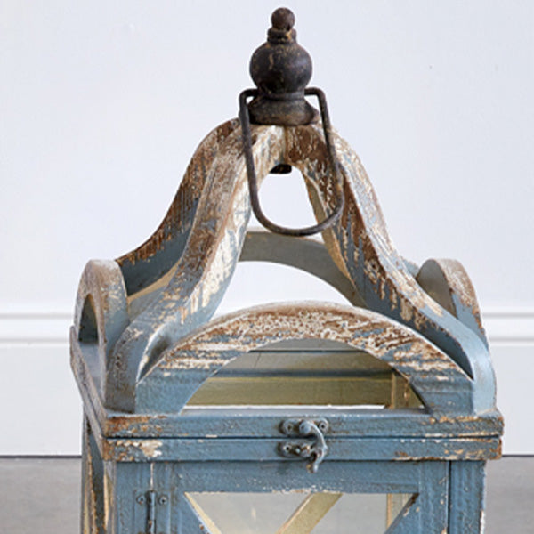 HUGE Shabby Chic Distressed Floor Lanterns, Set of 2