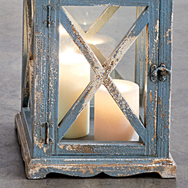 HUGE Shabby Chic Distressed Floor Lanterns, Set of 2