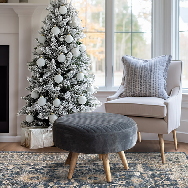 Upholstered Wooden Stool, Choose Your Color