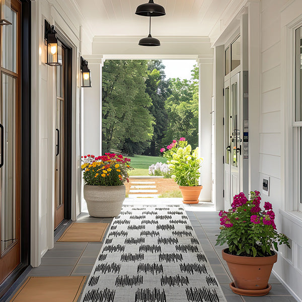 Abstract Patterned Indoor/Outdoor Rug, Pick Your Size