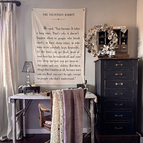 57 Inch "The Velveteen Rabbit" Hanging Wall Canvas